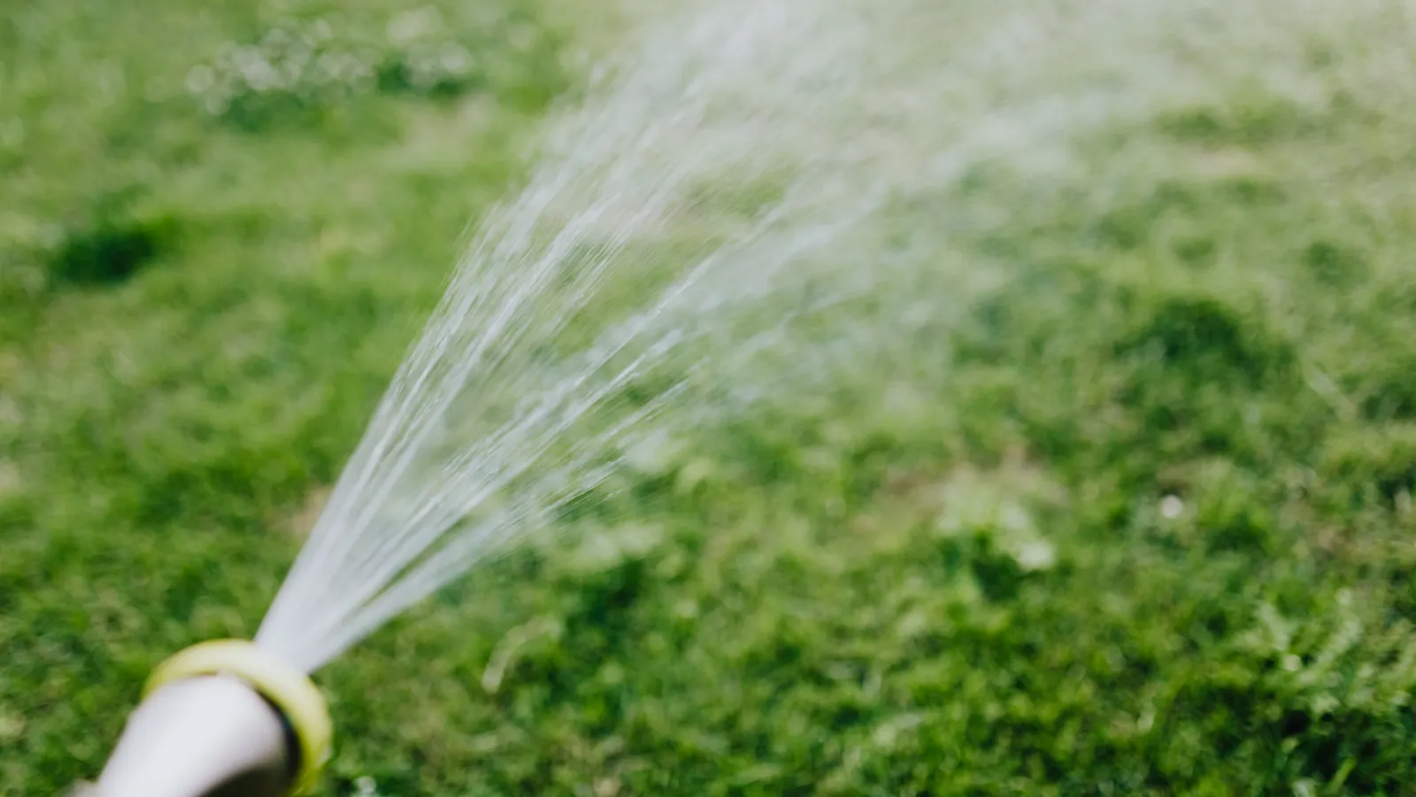 Manguera de agua a presión en funcionamiento
